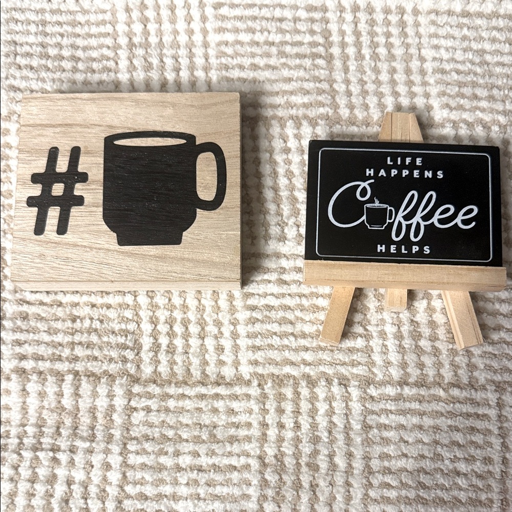 Target Wooden Coffee Sign Set with Easel
